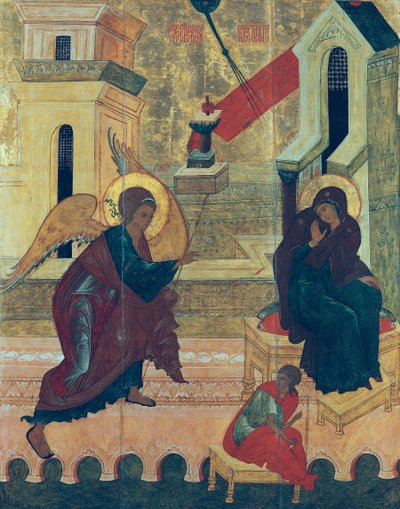 Icon Depicting the Annunciation by Russian School